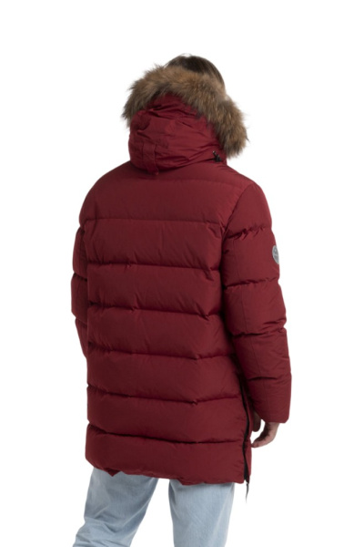 Пуховик Норман Nordic Goose (Мужской; 52; Винный, мех*Енот)